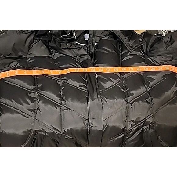 Marc New York Andrew Marc Jacket Women Large Down Puffer Faux Fur Collar Mob Wif - Picture 8 of 11